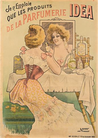 NOVER (DATES UNKNOWN).  PARFUMERIE IDEA. 1900. 54¼x39 inches, 137¾x99 cm. Revon & Cie., Paris.